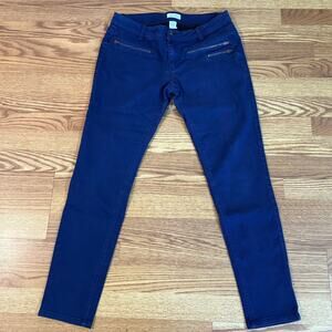 dELiAs Low Rise Skinny Jeans Blue/Navy Womens S 12 Stretch Zip Pockets VTG Y2K